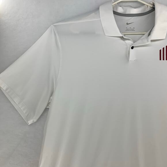 Nike Dri-Fit Mens Short Sleeve Golf Shirt White Size XL - Picture 2 of 13